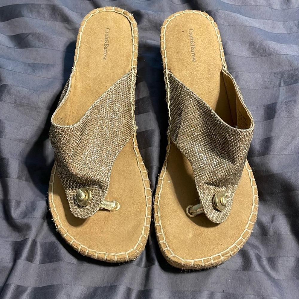 Golden espadrilles